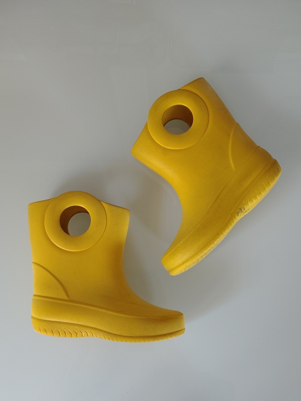 Kids Yellow Waterproof Slip-On Rain Boots